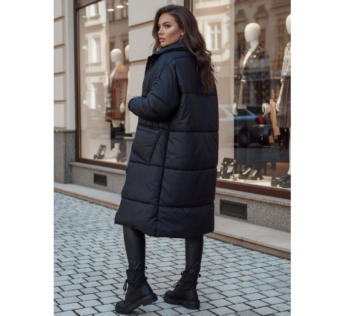 Dámský oversize kabát NADIA prošívaný černý FashionStreet TY4542z