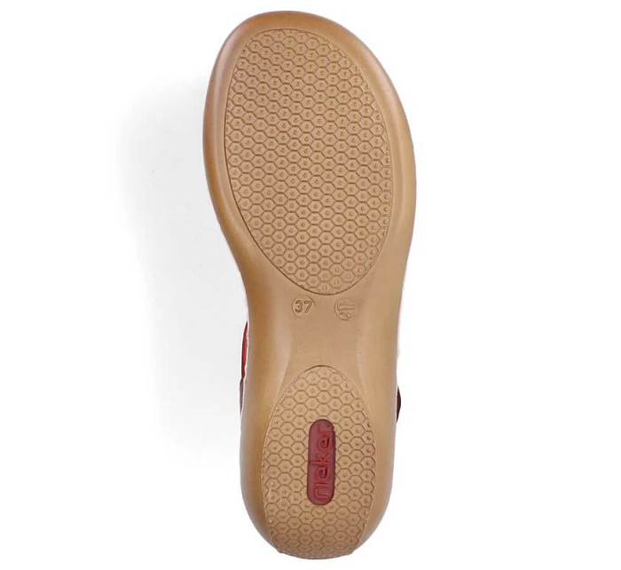 Kožené pohodlné sandály W model 22119032 red - Rieker