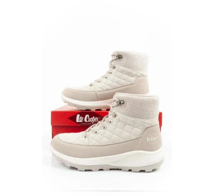 dámská sportovní obuv zimní trekingová zateplená krémová model 21409186 kůže dámské - Lee Cooper dámská sportovní obuv zimní trekingová zateplená krémová model 21409186 kůže dámské - Lee Cooper