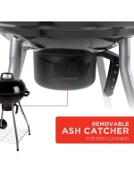 KULOVÝ ZAHRADNÍ GRIL REX STEEL 46CM S POPELNÍKEM