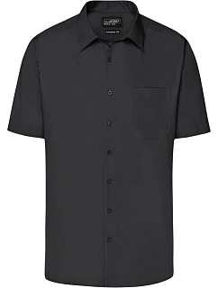 JN Popelínová business košile s krátkým rukávem 02.0 black model 22487631 - Daiber