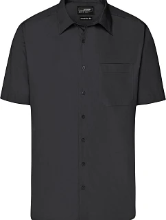 Daiber JN 644 Popelínová business košile s krátkým rukávem 02.0644 black