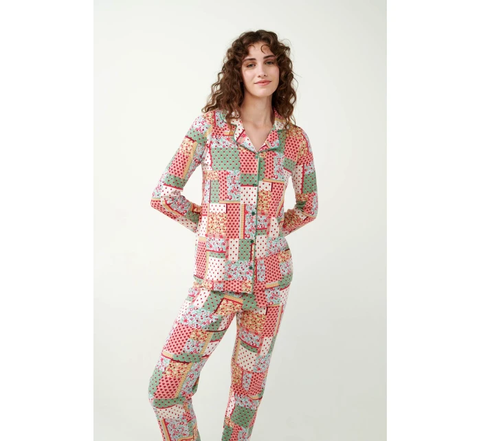 Pyžamo s knoflíky a potiskem model 20516195 - Vamp Pyžamo s knoflíky a potiskem model 20516195 - Vamp