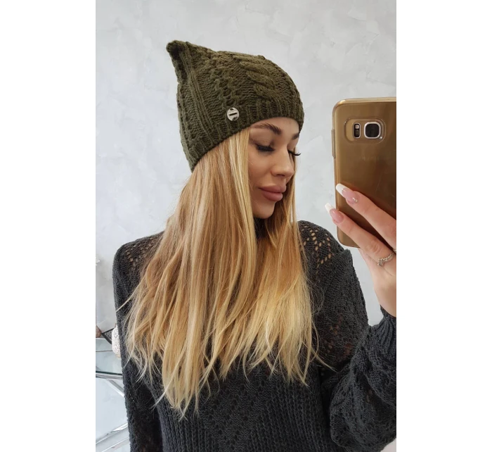khaki fleecová čepice model 18750013 - K-Fashion