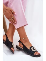 Dámské Sandály S Dekorativním Černé model 21696744 - S.Barski