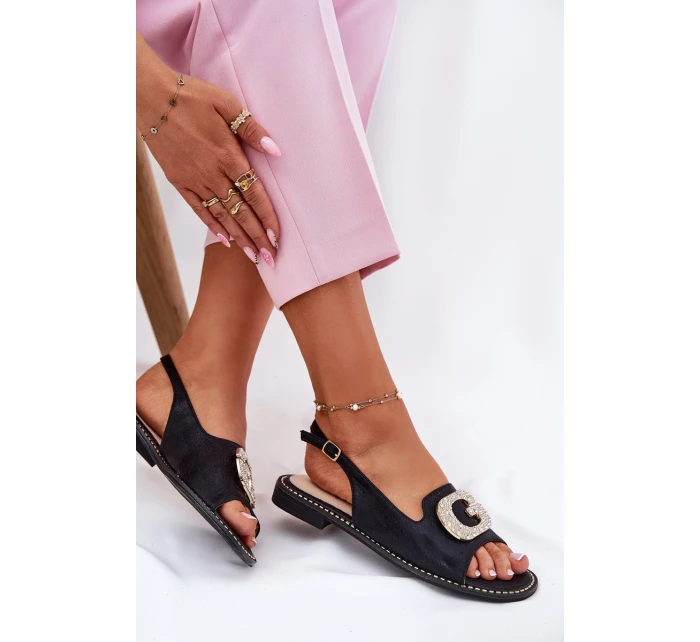 Dámské Sandály S Dekorativním Černé model 21696744 - S.Barski