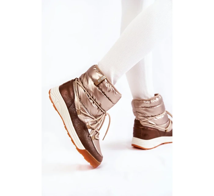 Dámské sněhule Memory Foam Big Star KK274276 Zlato-hnědá