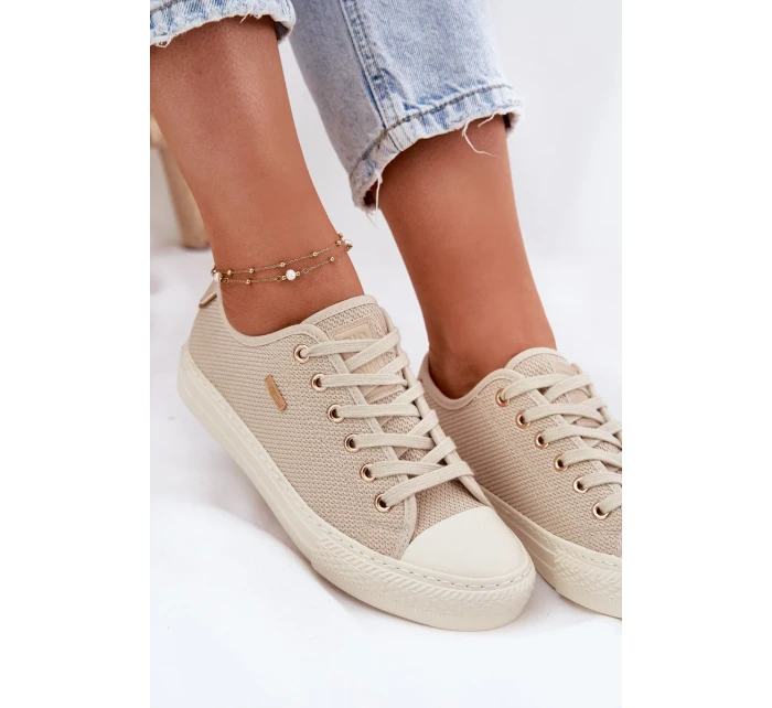 Dámské plátěné tenisky Big Star – béžové