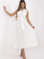 Elegantní krémové maxi šaty (A5032)