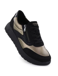 Dámské pohodlné černo-zlaté polobotky Remonte D2V02-04