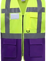 Yoko HVW 801 Hi-Vis multifunkční vesta 79.W801 hi vis yellow/purple