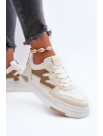 Dámské tenisky na platformě z ekologické kůže béžové Lynnette