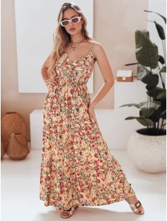 FLORALUSH maxi šaty se žlutými a červenými květy FashionStreet EY2632