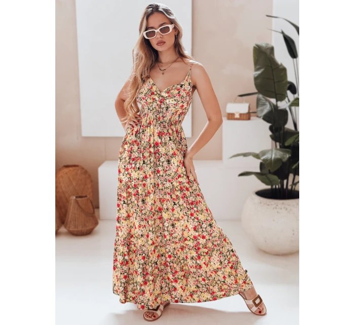 FLORALUSH maxi šaty se žlutými a červenými květy FashionStreet EY2632