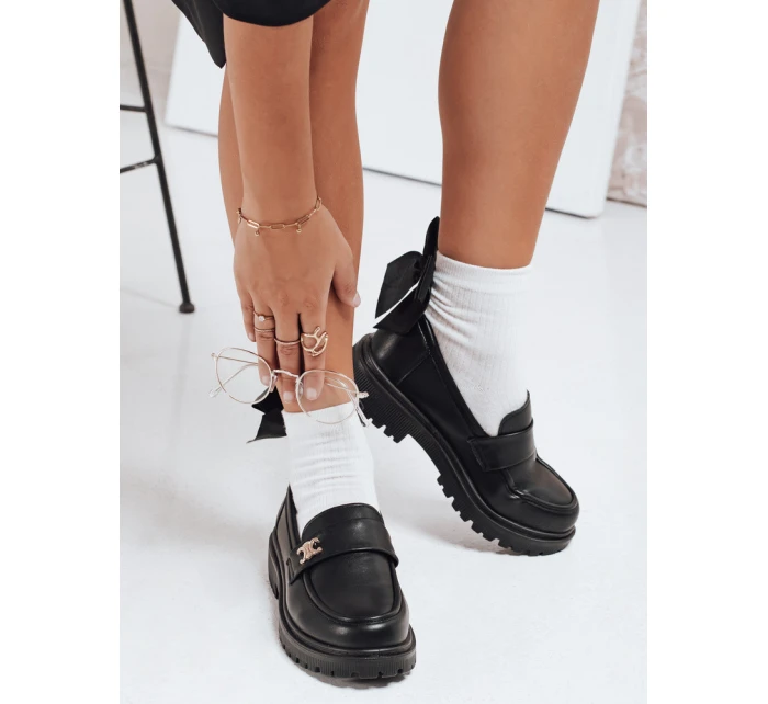 Dámské černé mokasíny FashionStreet ZY1122 Dámské černé mokasíny FashionStreet ZY1122