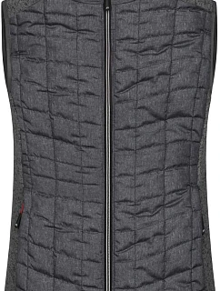 JN Dámská pletená hybridní vesta 02.0 grey melange/anthracite melange model 22489224 - Daiber