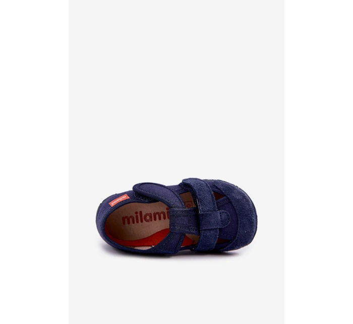 Dětské Pantofle Na Suchý Zip Tmavě Modré model 21682727 - Milami