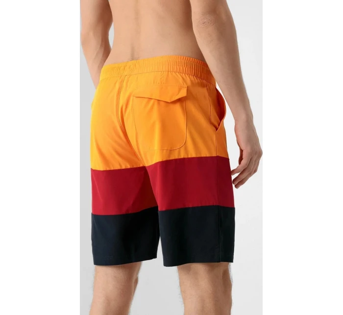 Pánské koupací šortkyH4L21-SKMT004 oranžovo-červeno-černá - 4F
