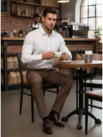 Pánská bílá košile FashionStreet DX2437 Pánská bílá košile FashionStreet DX2437