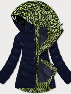 BŁYSZCZĄCA KURTKA DAMSKA Z  GRANATOWA model 21243091 - SPEED.A