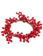 OZDOBNÝ VĚNEC Z JEŘABIN 30 CM