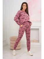 Sada s nápisy tmavě růžová Sada s nápisy tmavě růžová