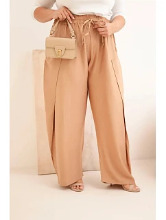 Dámské bavlněné kalhoty Plus Size s gumou v pase model 22187134 - K-Fashion