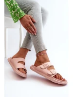 Lehké dámské pěnové pantofle s přezkami Big Star model 21660731 růžové - Big Star Shoes Lehké dámské pěnové pantofle s přezkami Big Star model 21660731 růžové - Big Star Shoes