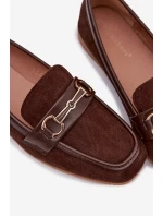 Dámské Mokasíny S Ozdobou Hnědé Palerina Dámské Mokasíny S Ozdobou Hnědé Palerina