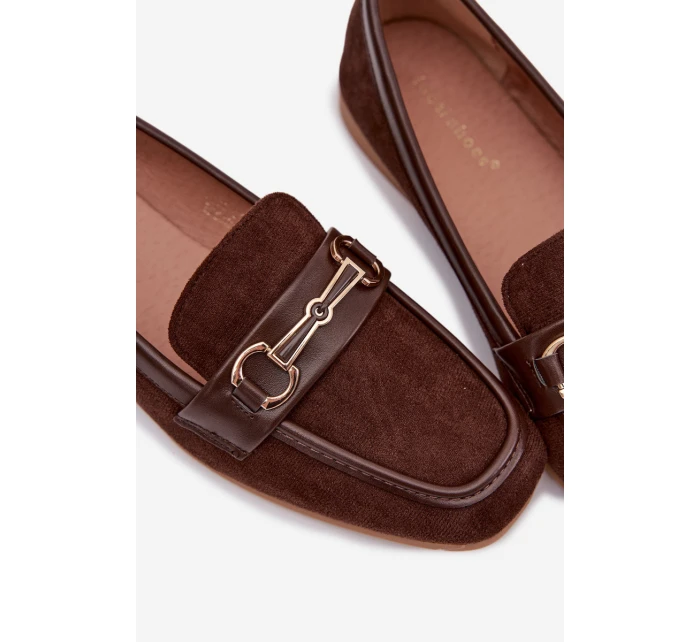 Dámské Mokasíny S Ozdobou Hnědé Palerina Dámské Mokasíny S Ozdobou Hnědé Palerina