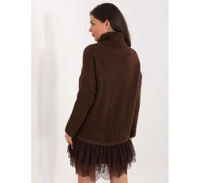 Sweter CH SW model 21776433 ciemny brązowy - FPrice