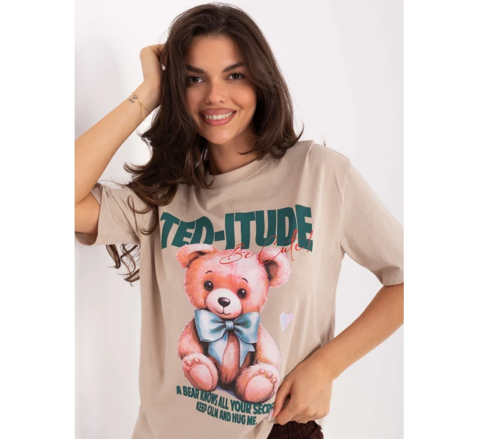 Tričko D12083AI02799A béžová Tričko D12083AI02799A béžová