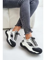 Kožené Dámské Tenisky Na Platformě Big Star HI-POLY SYSTEM Bílo-Černé Kožené Dámské Tenisky Na Platformě Big Star HI-POLY SYSTEM Bílo-Černé