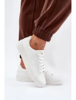 Dámské nízké tenisky z ECO kůže Big Star – bílé Dámské nízké tenisky z ECO kůže Big Star – bílé