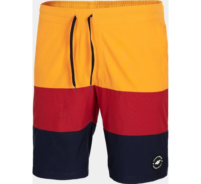 Pánské koupací šortkyH4L21-SKMT004 oranžovo-červeno-černá - 4F