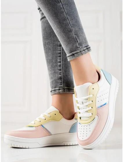 Originální dámské vícebarevné tenisky bez podpatku model 17301562