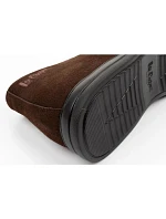 buty męskie skórzane brązowe na model 22556217 - Lee Cooper