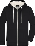Daiber JN 1320 Pánská mikina s kapucí "Sherpa" 02.1320 black/nature
