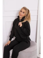 Zateplený set model 21915215 a kapuce černý - K-Fashion Zateplený set model 21915215 a kapuce černý - K-Fashion