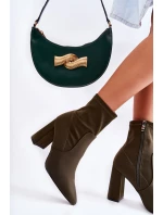 Dámské Boty Na Podpatku Khaki model 21592995 - Boto Dámské Boty Na Podpatku Khaki model 21592995 - Boto