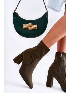 Dámské Boty Na Podpatku Khaki model 21592995 - Boto