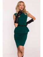 S427 Peplum šaty - zelené S427 Peplum šaty - zelené