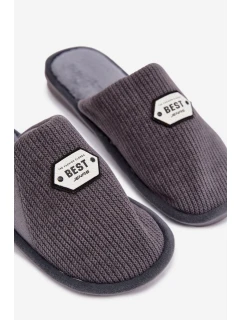 Pánské nazouváky s nášivkou Presine – šedé