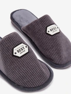 Pánské nazouváky s nášivkou Presine – šedé