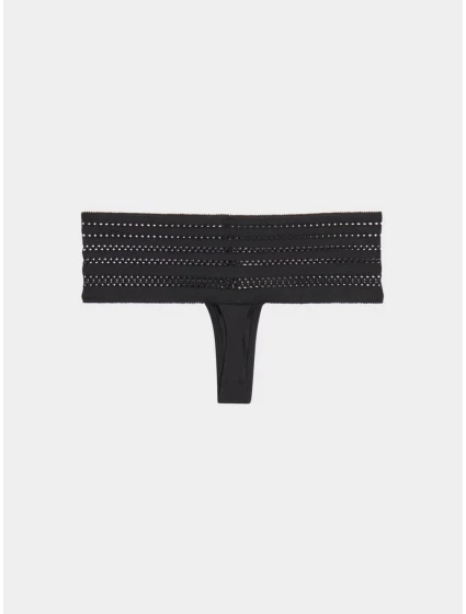 Dámská tanga Cotton Wide thong DK5025 - DKNY