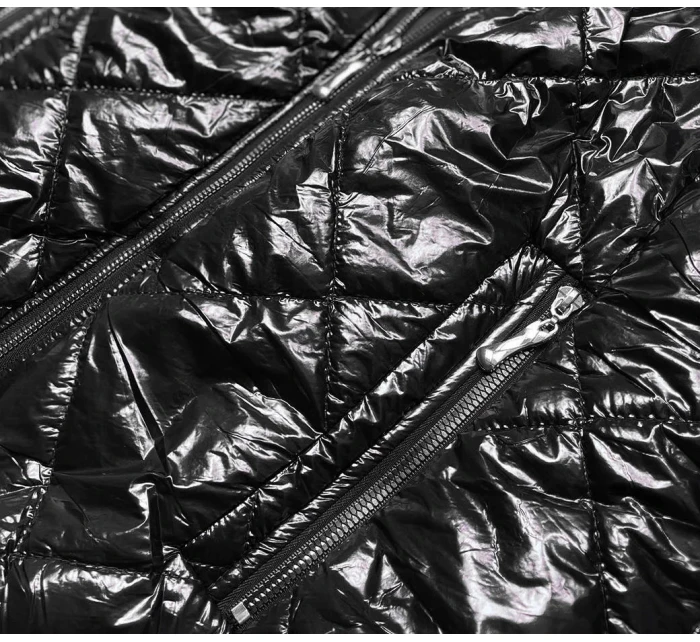 Lesklá černá dámská bunda (BR9756-1) - Goodlooking Lesklá černá dámská bunda (BR9756-1) - Goodlooking