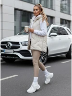 Dámská prošívaná vesta s kapucí bílá FashionStreet TY5108