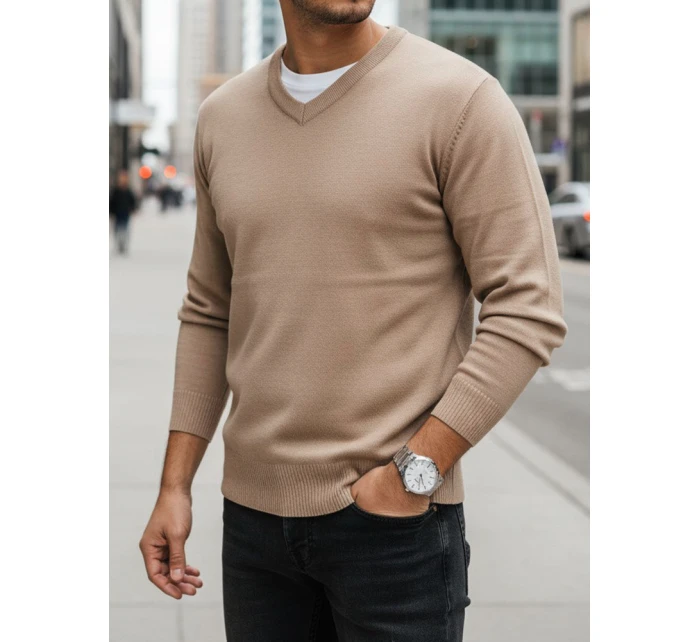 Pánský svetr s velbloudí Dstreet model 21994002 - FashionStreet