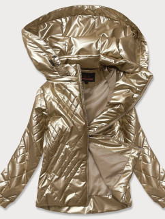 Zlatá dámská lesklá bunda (2021-02)