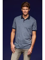 JN Pánské žerzejové polo 02.0 black melange/black model 22488404 - Daiber JN Pánské žerzejové polo 02.0 black melange/black model 22488404 - Daiber